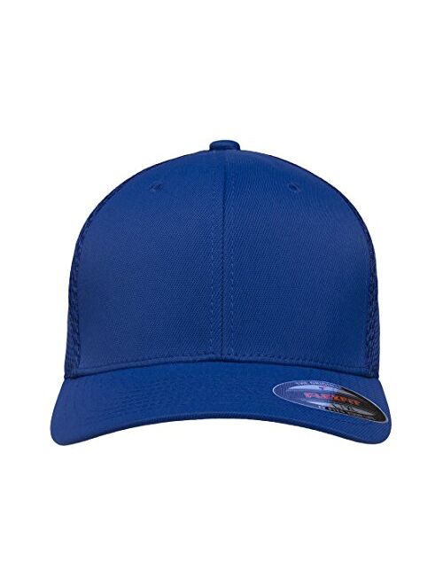 Flexfit Standard Ultrafibre Airmesh Fitted Trucker Hat, Royal, Small-Medium
