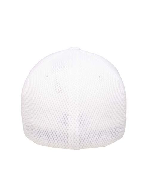 Flexfit 6533 Ultrafibre & Airmesh Fitted Cap, Set of White / Maroon Sets - Small/Medium