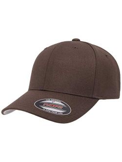 mens Flexfit Wool Blend Hat Cap, Brown, Large-X-Large US