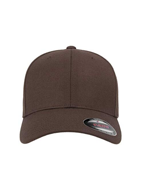 Flexfit mens Flexfit Wool Blend Hat Cap, Brown, Large-X-Large US