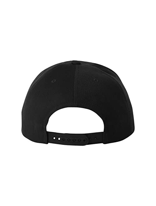 Flexfit Original Yupoong Pro-Style Wool Blend Snapback Snap Back Blank Hat Baseball Cap 6098M - Black