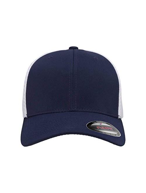 Flexfit unisex adult 6533 Hat, Navy/White, Large-X-Large US