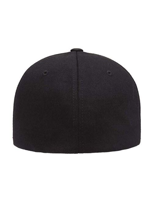 Flexfit Cotton Twill Fitted Cap, Black, Small/Medium