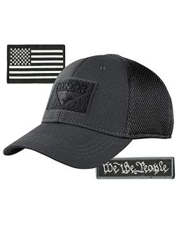 Condor MESH Fitted Tactical Cap Bundle - We The People & USA - Choose Size