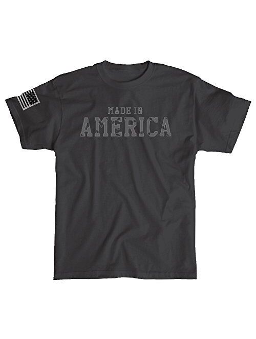Gadsden And Culpeper Made in America Shirt with Sleeve Flag - Black