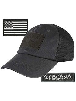 Condor Operator Cap Mesh-Back Bundle - AR-15 & We The People Patches - Olive Drab