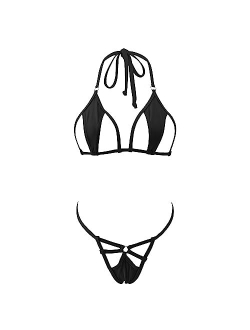 SHERRYLO Micro Bikini Sexy Mini Bikinis Slutty Exotic Bathing Suit for Women Women's Swimsuit
