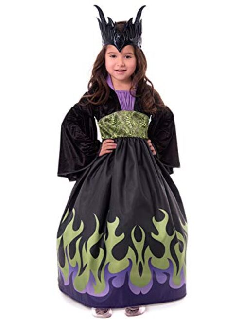 Buy Little Adventures Dragon Queen Dress Up Costume with Soft Crown ...