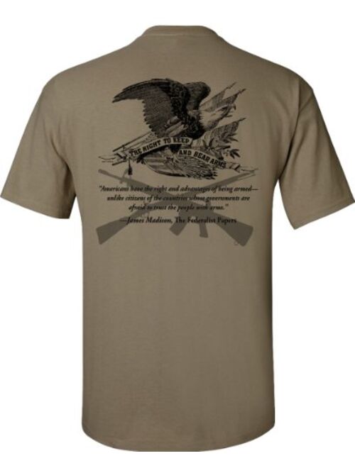 Gadsden and Culpeper Right to Bear Arms T-Shirt - Coyote Tan