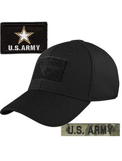 Army Patches and Condor Fitted Operator Hat Bundle