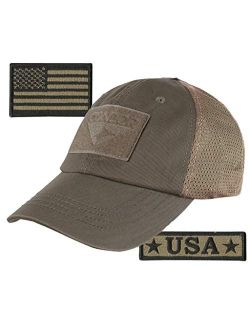 USA Bundle - USA Tactical Patches with Condor Operator Cap - Coyote Mesh