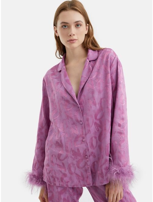 NOCTURNE Women's Jacquard Comfy Shirt
