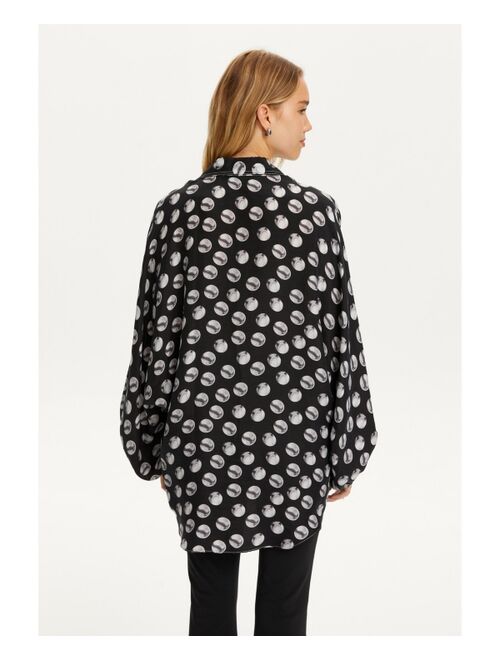 NOCTURNE Women's Printed Oversized Shirt