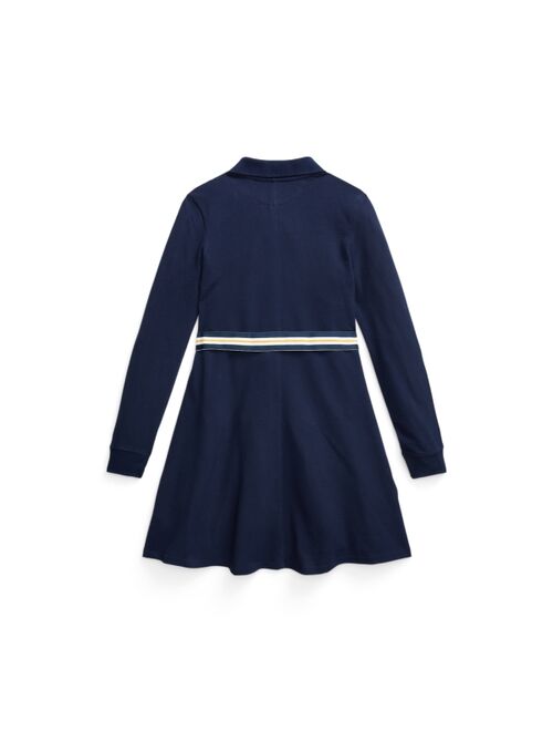 POLO RALPH LAUREN Big Girls Belted Knit Oxford Polo Dress