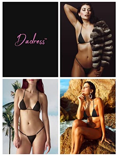 Dadress G String Mini Bikini Sets Sexy Swimsuit Micro Bra Bikinis Lingerie for Women
