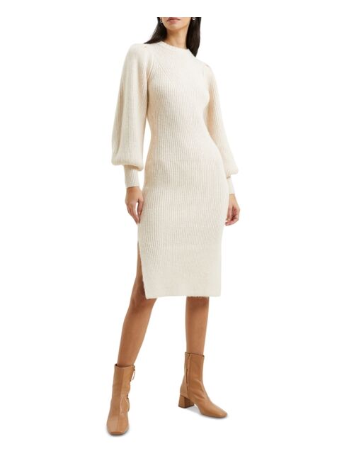 French Connection Women's Kessp Puff-Sleeve Midi Sweater Dress