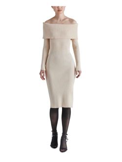 Women's Francesca Off-The-Shoulder Ribbed Sweater Dress
