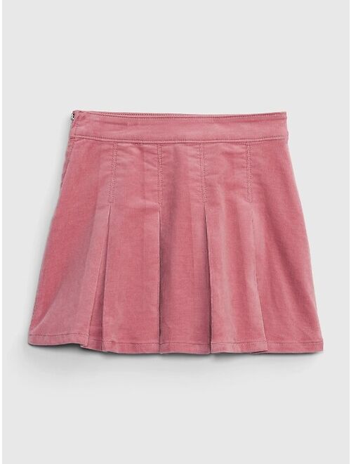 Gap Kids Corduroy Pleated Mini Skirt with Washwell