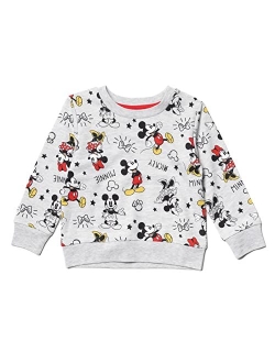 Lion King Toy Story Frozen Mickey Mouse Moana Ariel Girls French Terry Fashion Pullover Sweatshirt Infant to Big Kid