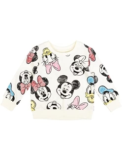 Lion King Toy Story Frozen Mickey Mouse Moana Ariel Girls French Terry Fashion Pullover Sweatshirt Infant to Big Kid