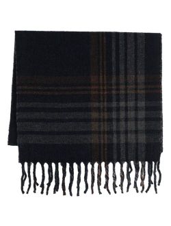 Brunello Cucinelli check-pattern fringed-edge scarf