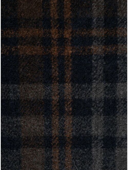 Brunello Cucinelli check-pattern fringed-edge scarf