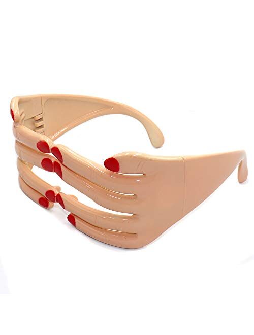 Fighting to Achieve Novelty fingers shaped glasses fancy ball eye mask