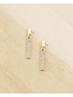Crystal Linear Drop Earrings