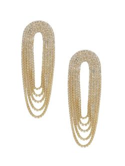 Crystal Drape Fringe Earrings