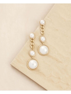 Pearl and Chain Drop Earrings