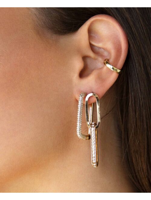 ETTIKA Elongated Link Crystal Earrings