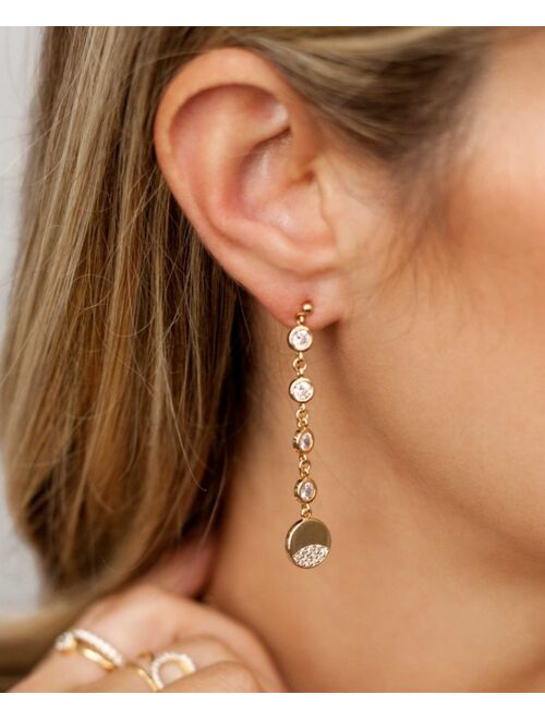 ETTIKA Dangle Dipped Gold and Crystal Earrings