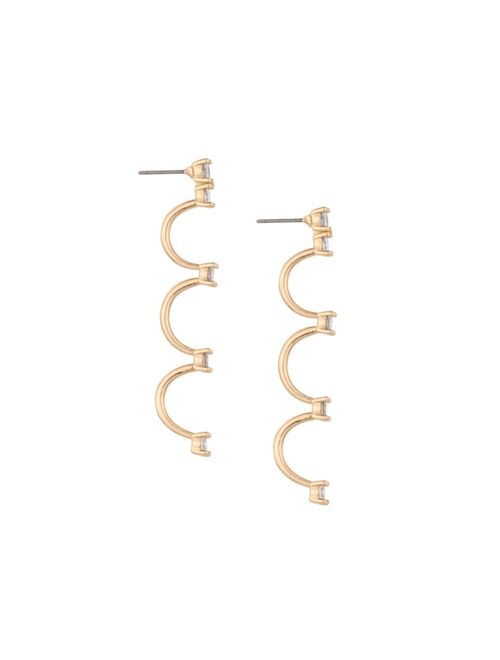 Ettika Scalloped 18K Gold Plated Drop Earrings