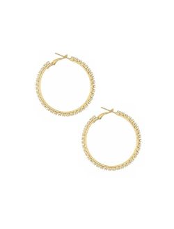 Spotlight 18K Gold Plated Hoop Earrings