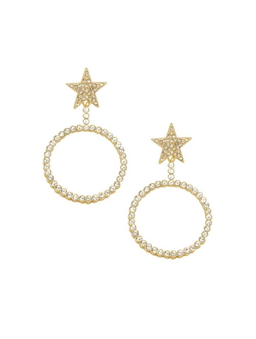 ETTIKA Crystal Circle Star Statement Earrings