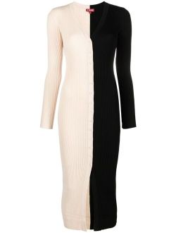 Shoko colour-block ribbed-knit dress