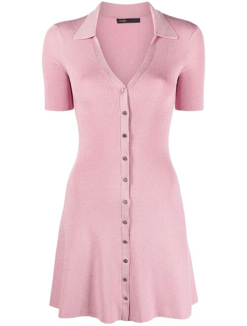 Maje knitted button-front minidress