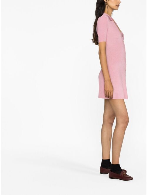 Maje knitted button-front minidress