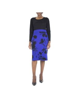 Women's Nina Leonard Solid Sweater & Jacquard Skirt set