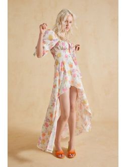 For Love & Lemons Petal Floral Midi Dress