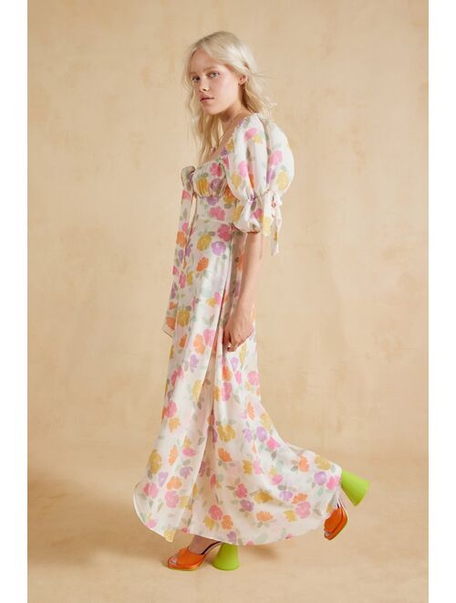 For Love & Lemons Petal Floral Midi Dress