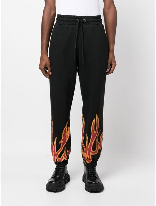 Palm Angels flame-detail track pants