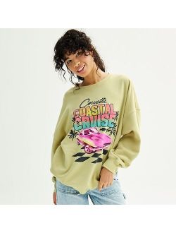 Licensed Character Juniors' Corvette Graphic Fleece Sweatshirt