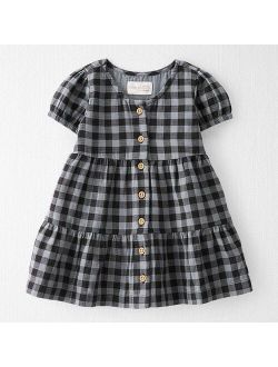 little planet by carters Baby Girl Little Planet by Carter's Plaid Button-Front Tiered Dress & Diaper Cover Set