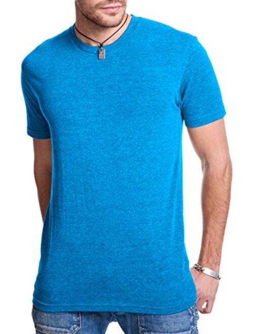 Next Level Apparel The Next Level Next Level Men's Rib Collar Tri Blend Satin Label T-Shirt