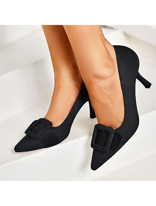 Coutgo Women's Closed Pointed Toe Pumps Stiletto High Heels Wedding Party Dress Shoes