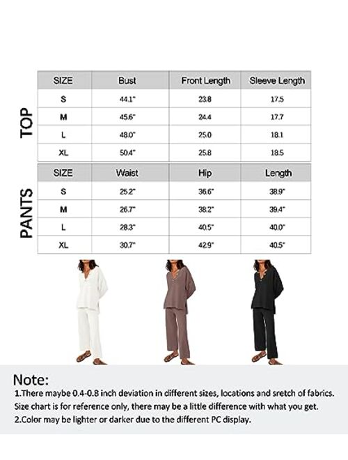 LILLUSORY Women's 2 Piece Trendy Outfits Oversized Slouchy Matching Sets Cozy Knit Sweatsuit Sets