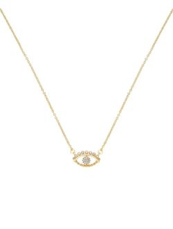 All Knowing Eye Faux Cubic Zirconia Necklace