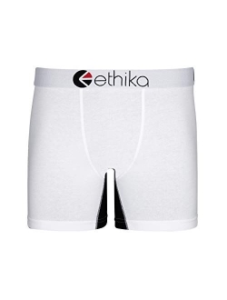 Mens- The Mid Cotton Solid Elastic Waist Boxer