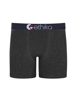 Mens- The Mid Cotton Solid Elastic Waist Boxer